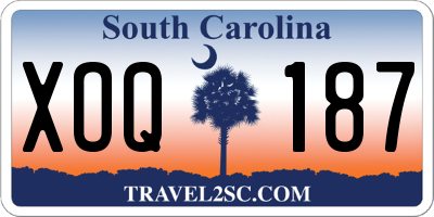 SC license plate XOQ187