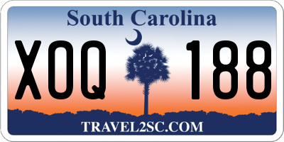 SC license plate XOQ188