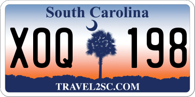 SC license plate XOQ198