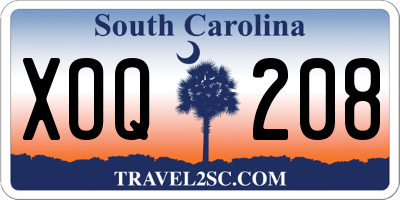 SC license plate XOQ208
