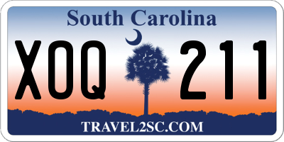 SC license plate XOQ211