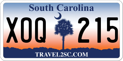 SC license plate XOQ215