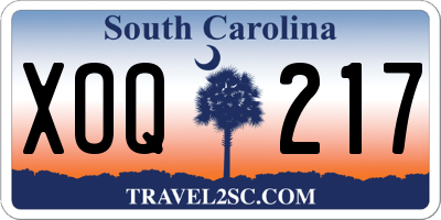 SC license plate XOQ217