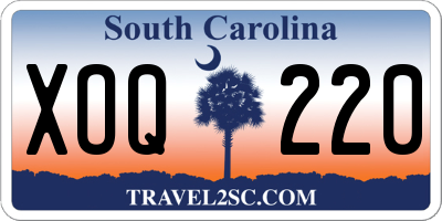 SC license plate XOQ220