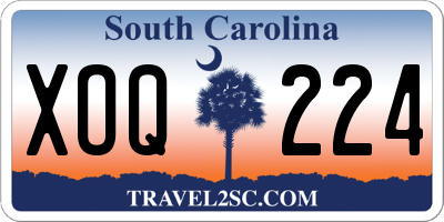 SC license plate XOQ224