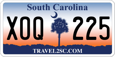 SC license plate XOQ225