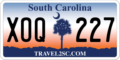 SC license plate XOQ227