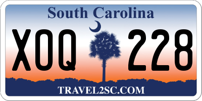 SC license plate XOQ228