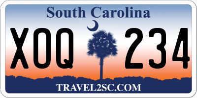 SC license plate XOQ234