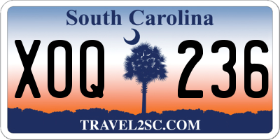 SC license plate XOQ236