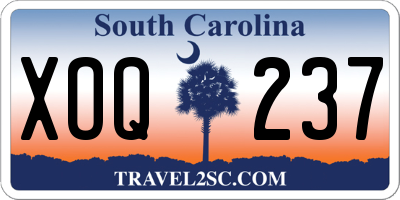 SC license plate XOQ237