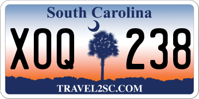 SC license plate XOQ238