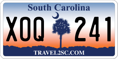 SC license plate XOQ241