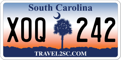SC license plate XOQ242