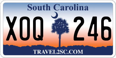 SC license plate XOQ246