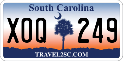 SC license plate XOQ249