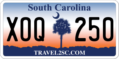 SC license plate XOQ250