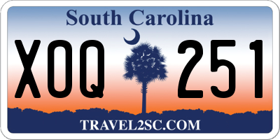 SC license plate XOQ251