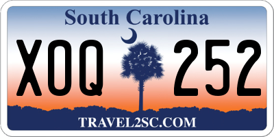 SC license plate XOQ252