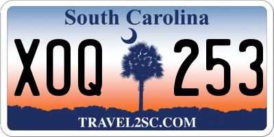 SC license plate XOQ253