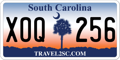 SC license plate XOQ256