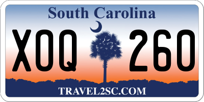 SC license plate XOQ260