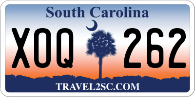SC license plate XOQ262