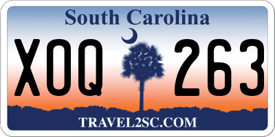SC license plate XOQ263