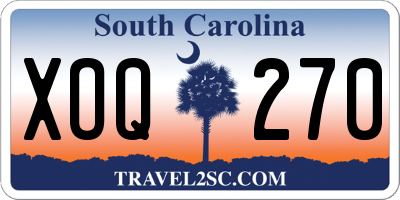 SC license plate XOQ270