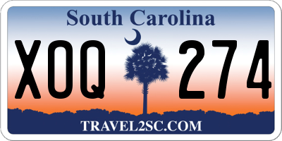 SC license plate XOQ274