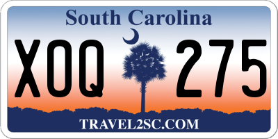 SC license plate XOQ275