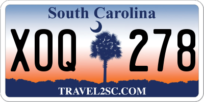 SC license plate XOQ278