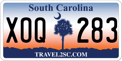SC license plate XOQ283