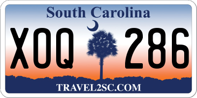 SC license plate XOQ286