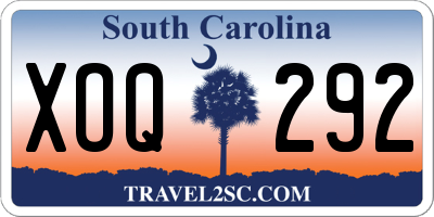 SC license plate XOQ292