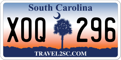 SC license plate XOQ296