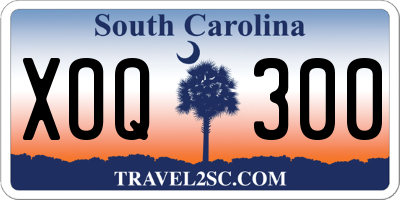 SC license plate XOQ300