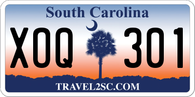 SC license plate XOQ301