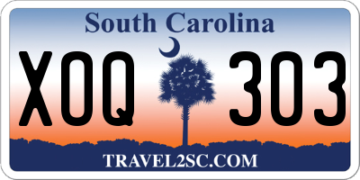 SC license plate XOQ303