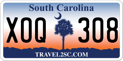 SC license plate XOQ308