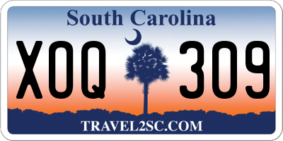 SC license plate XOQ309