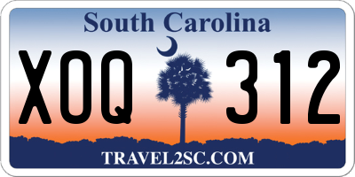SC license plate XOQ312