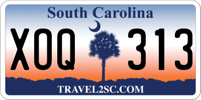 SC license plate XOQ313