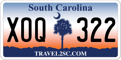 SC license plate XOQ322