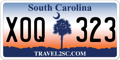 SC license plate XOQ323