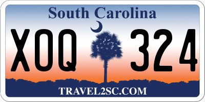 SC license plate XOQ324