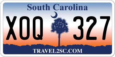SC license plate XOQ327