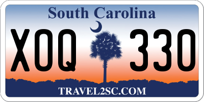 SC license plate XOQ330