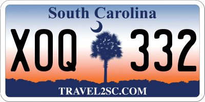 SC license plate XOQ332