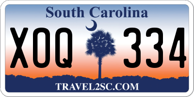 SC license plate XOQ334